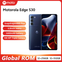 Globalny ROM Motorola MOTO Edge S30 5G Smartphone Snapdragon 888 Plus 6.8 ''FHD + 144Hz ekran telefon komórkowy 108MP kamera 5000mAh 1